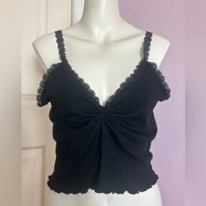 Colsie lace ruched cami